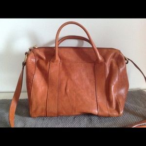 Madewell leather shoulder bag purse chestnut brown
